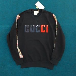 Gucci Men Dark Blue Breast Processing Sweater